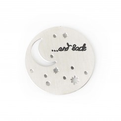 Moon and Back Window Plate - Silver Tone